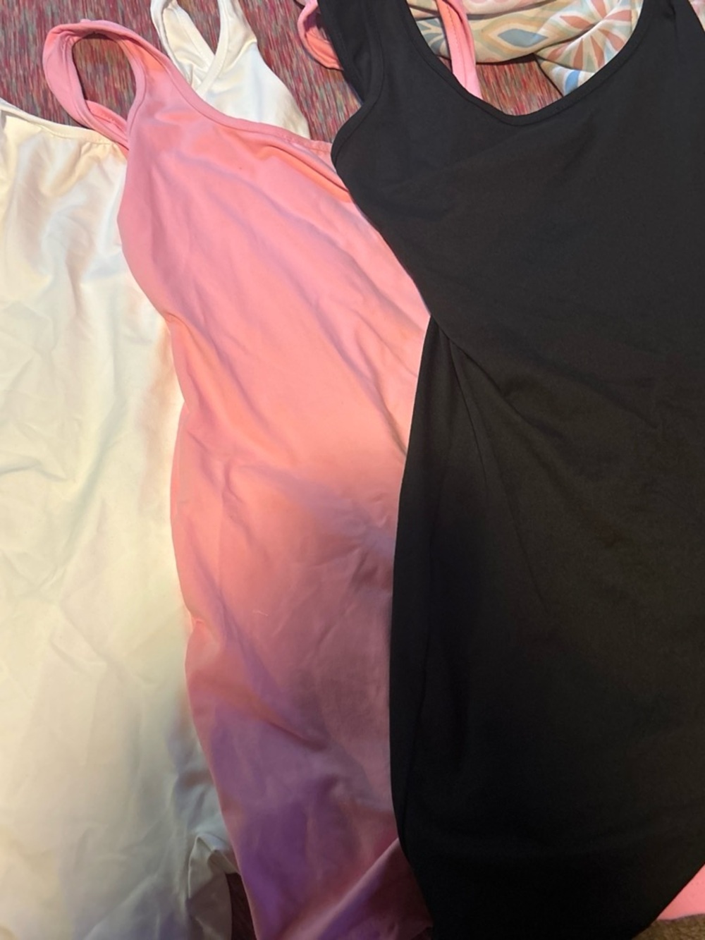 SHEIN Pink, White & Black Sleeveless Jumpsuits (Set of 3)